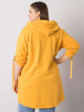 Dámska bavlnená mikina na zips s vreckami plus size 