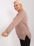 Bavlnená basic mikina s rozparkami Galilea 