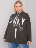Dámska mikina bez kapucne plus size Hackney