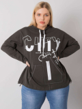 Dámska mikina bez kapucne plus size Hackney