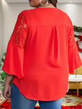 Elegantná blúzka s volánikma plus size MONIA