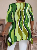 Elegantná asymetrická  tunika plus size MENATA