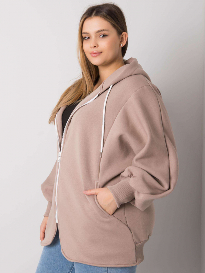 Dámska mikina s kapucňou plus size Ella