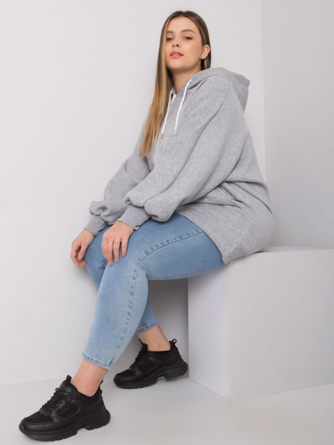Dámska mikina s kapucňou plus size Ella