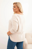 Dámsky sveter plus size s lodičkovým výstrihom fango