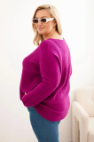 Dámsky sveter plus size s lodičkovým výstrihom fango
