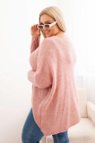 Dámsky sveter plus size z akrylom s voľným strihom a rukávom 3/4 Denny