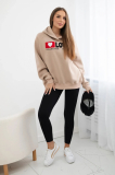 Zateplená bavlnená mikina s kapucňou Love 9799