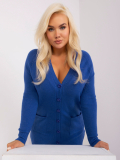 Dámsky sveter na gombíky plus size s vreckami Sofia PM-SW-PM731.34P
