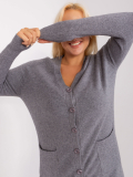 Dámsky sveter na gombíky plus size s vreckami Sofia PM-SW-PM731.34P
