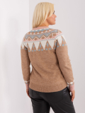 Dámsky sveter geometrickým vzorom plus size Campanile PM-SW-PM837.31X