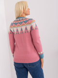 Dámsky sveter geometrickým vzorom plus size Campanile PM-SW-PM837.31X