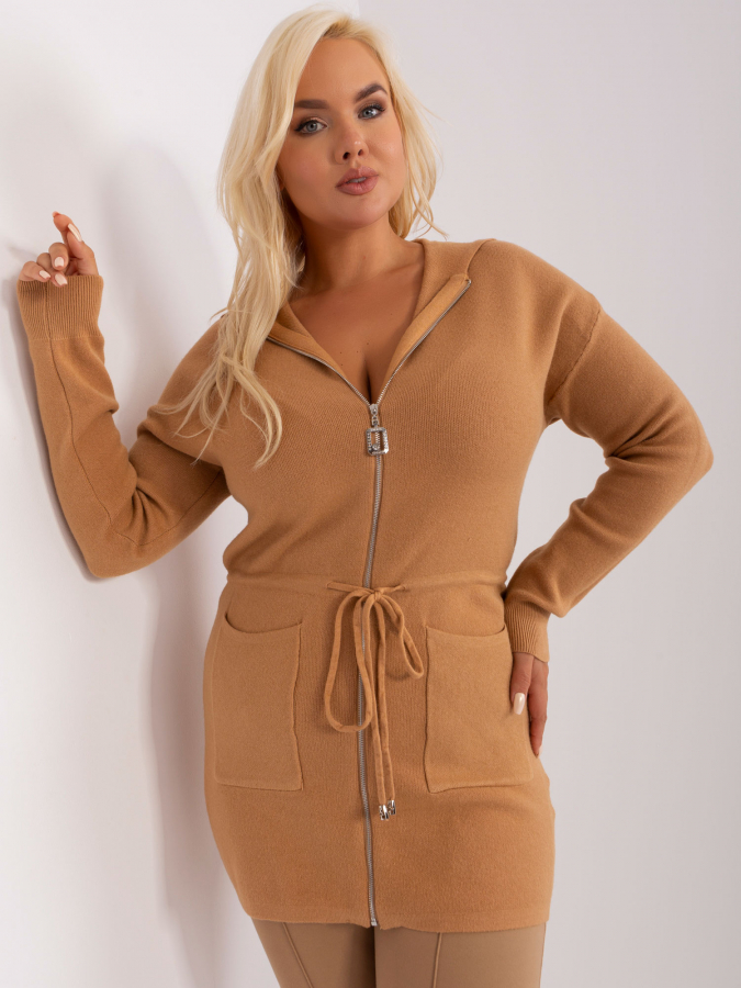 Dámsky sveter na zips plus size Lola PM-SW-PM-3735.25X