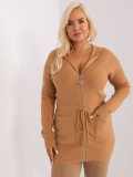 Dámsky sveter na zips plus size Lola PM-SW-PM-3735.25X