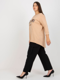 Dámska blúzka s okrúhlym výstrihom plus size Paris