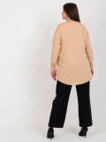 Dámska blúzka s okrúhlym výstrihom plus size Paris
