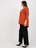 Dámska blúzka s okrúhlym výstrihom plus size Paris