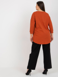 Dámska blúzka s okrúhlym výstrihom plus size Paris