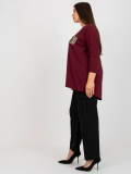 Dámska blúzka s okrúhlym výstrihom plus size Paris