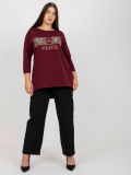 Dámska blúzka s okrúhlym výstrihom plus size Paris