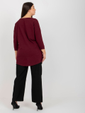 Dámska blúzka s okrúhlym výstrihom plus size Paris