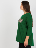 Dámska blúzka s okrúhlym výstrihom plus size Paris