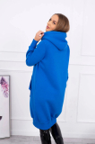 Dlhá zateplená mikina s kapucňou na zips Evana