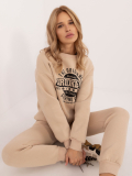 Dámska mikina melanžová oversized s potlačou Limiti