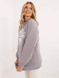 Dámska mikina melanžová oversized s potlačou Limiti