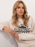 Dámska mikina melanžová oversized s potlačou Limiti