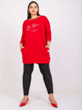 Mikinová tunika plus size s nápismi Blanche