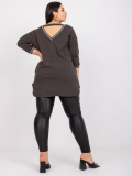 Mikinová tunika plus size s nápismi Blanche