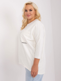 Dámska asymetrická mikina okrúhlym výstrihom plus size Lanaro