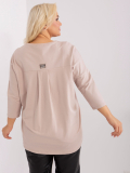 Dámska asymetrická mikina okrúhlym výstrihom plus size Lanaro