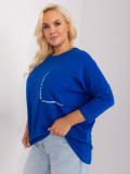 Dámska asymetrická mikina okrúhlym výstrihom plus size Lanaro