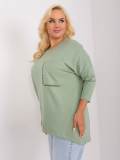 Dámska asymetrická mikina okrúhlym výstrihom plus size Lanaro