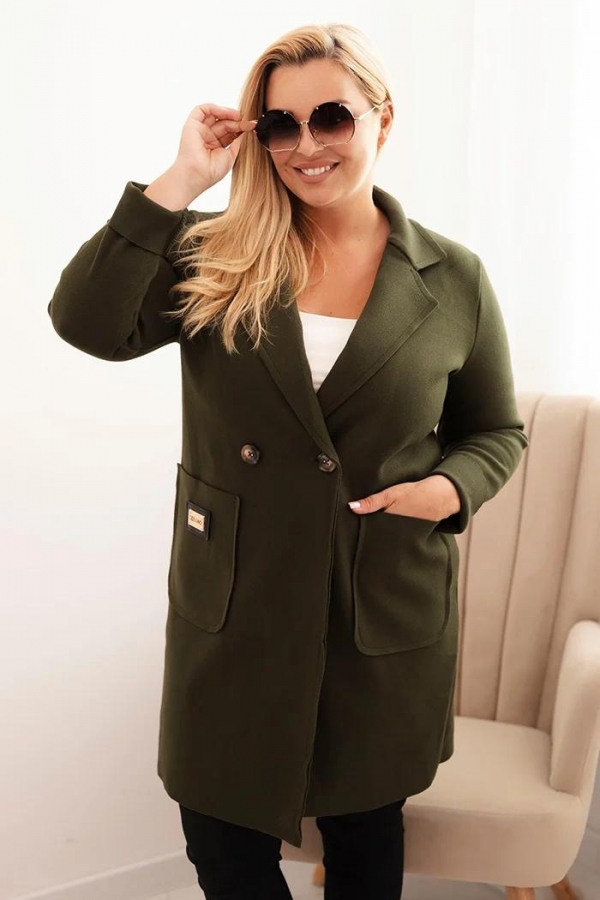 Elegantný oversize kabát s veľkými vreckami Luvana