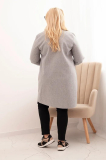 Elegantný oversize kabát s veľkými vreckami Luvana