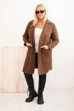 Elegantný oversize kabát s veľkými vreckami Luvana