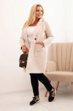 Elegantný oversize kabát s veľkými vreckami Luvana