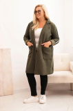 Dámsky kabát Plus Size z umelého baránka s vreckami Moona
