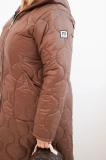 Dámska zimná prešívaná bunda Plus Size s kapucňou 5343 