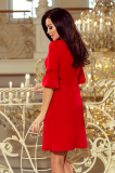 Elegantné šaty áčkového strihu s rozšírenými rukávmi Laura