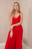 Dlhé mušelínové šaty na ramienka model 88534 