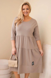 Oversize šaty s volánmi a podhnutými rukávmi model 22229 
