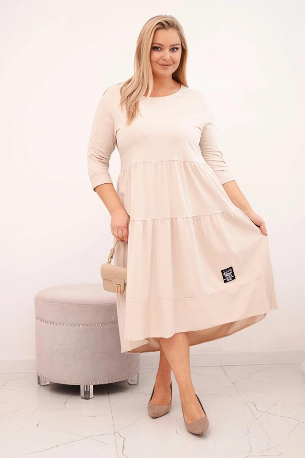Oversize šaty s volánmi a podhnutými rukávmi model 22229 