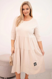 Oversize šaty s volánmi a podhnutými rukávmi model 22229 