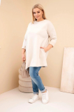 Asymetrické oversize šaty s voľným strihom a dlhým rukávom model 7834 