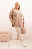 Bavlnená oversize blúzka s náprsným vreckom model 25210 