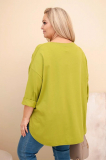 Bavlnená oversize blúzka s náprsným vreckom model 25210 